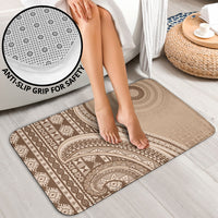 Bula Fiji Vintage Tapa Bathroom Set Kaivity Masi Wave Motifs - Mocha