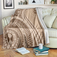 Bula Fiji Vintage Tapa Blanket Kaivity Masi Wave Motifs - Mocha LT7 Beige - Polynesian Pride