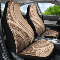 Bula Fiji Vintage Tapa Car Seat Cover Kaivity Masi Wave Motifs - Mocha