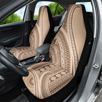 Bula Fiji Vintage Tapa Car Seat Cover Kaivity Masi Wave Motifs - Mocha