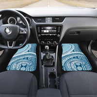 Bula Fiji Vintage Tapa Car Mats Kaivity Masi Wave Motifs - Turquoise