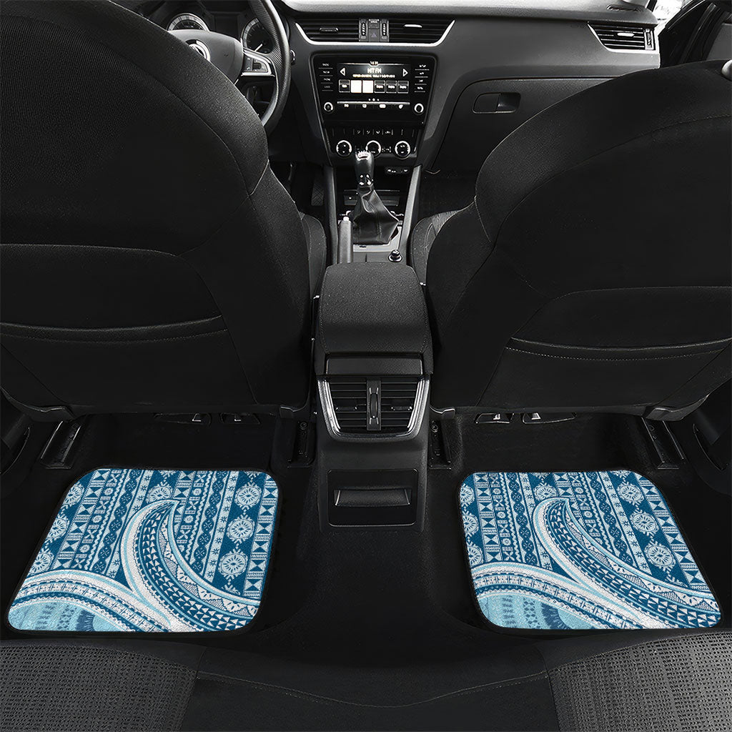 Bula Fiji Vintage Tapa Car Mats Kaivity Masi Wave Motifs - Turquoise