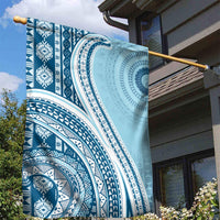 Bula Fiji Vintage Tapa Garden Flag Kaivity Masi Wave Motifs - Turquoise