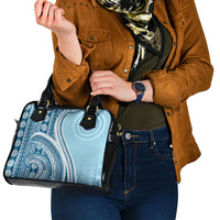 Bula Fiji Vintage Tapa Shoulder Handbag Kaivity Masi Wave Motifs - Turquoise