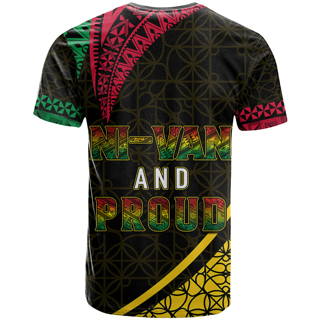 Custom Vanuatu T Shirt Melanesian Sand Drawing Mixed Ni Van and Proud LT7 - Polynesian Pride