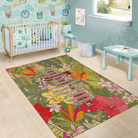 Mahalo Hawaii - Ka Pule a ka Haku Area Rug Tropical Flowers LT7 - Polynesian Pride