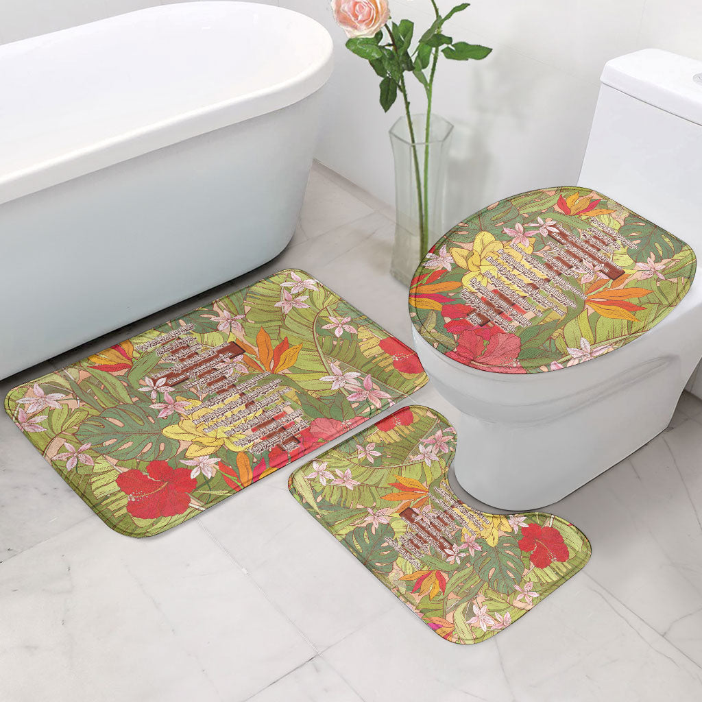 Mahalo Hawaii - Ka Pule a ka Haku Bathroom Set Tropical Flowers LT7 - Polynesian Pride