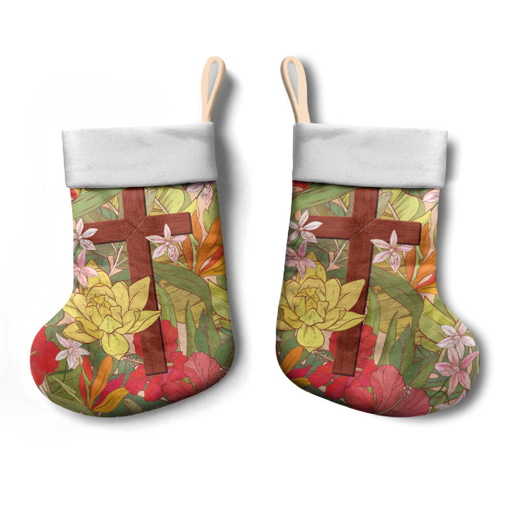 Mahalo Hawaii - Ka Pule a ka Haku Christmas Stocking Tropical Flowers LT7 - Polynesian Pride