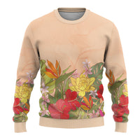 Mahalo Hawaii - Ka Pule a ka Haku Ugly Christmas Sweater Tropical Flowers LT7 - Polynesian Pride