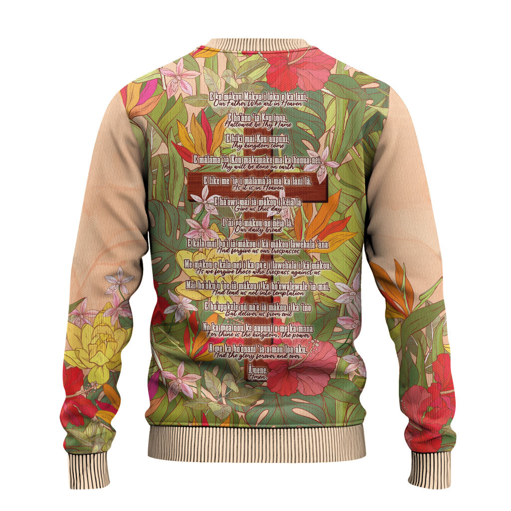 Mahalo Hawaii - Ka Pule a ka Haku Ugly Christmas Sweater Tropical Flowers LT7 - Polynesian Pride