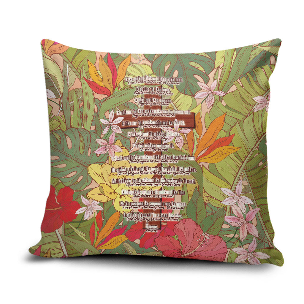 Mahalo Hawaii - Ka Pule a ka Haku Pillow Cover Tropical Flowers LT7 Coral Pink - Polynesian Pride
