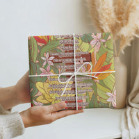 Mahalo Hawaii - The Lord's Prayers Wrapping Paper Tropical Flowers LT7 - Polynesian Pride
