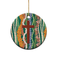 Mahalo Hawaii - Ka Pule a ka Haku Ceramic Ornament Mixed Lei LT7 - Polynesian Pride