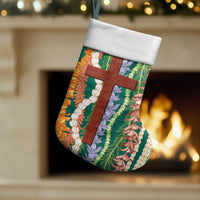 Mahalo Hawaii - Ka Pule a ka Haku Christmas Stocking Mixed Lei LT7 Set of 2 Sage Green - Polynesian Pride