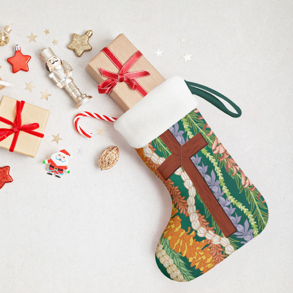 Mahalo Hawaii - Ka Pule a ka Haku Christmas Stocking Mixed Lei LT7 - Polynesian Pride