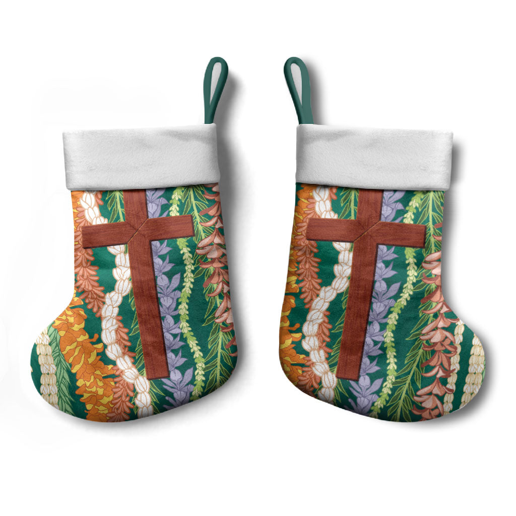 Mahalo Hawaii - Ka Pule a ka Haku Christmas Stocking Mixed Lei LT7 - Polynesian Pride