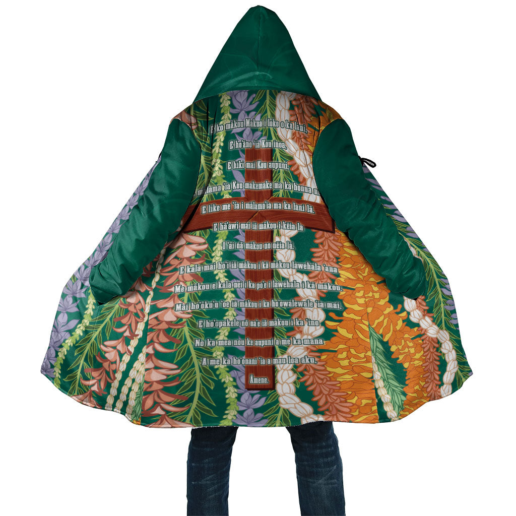 Mahalo Hawaii - Ka Pule a ka Haku Cloak Mixed Lei LT7 Unisex Sage Green - Polynesian Pride