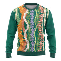 Mahalo Hawaii - Ka Pule a ka Haku Ugly Christmas Sweater Mixed Lei LT7 - Polynesian Pride