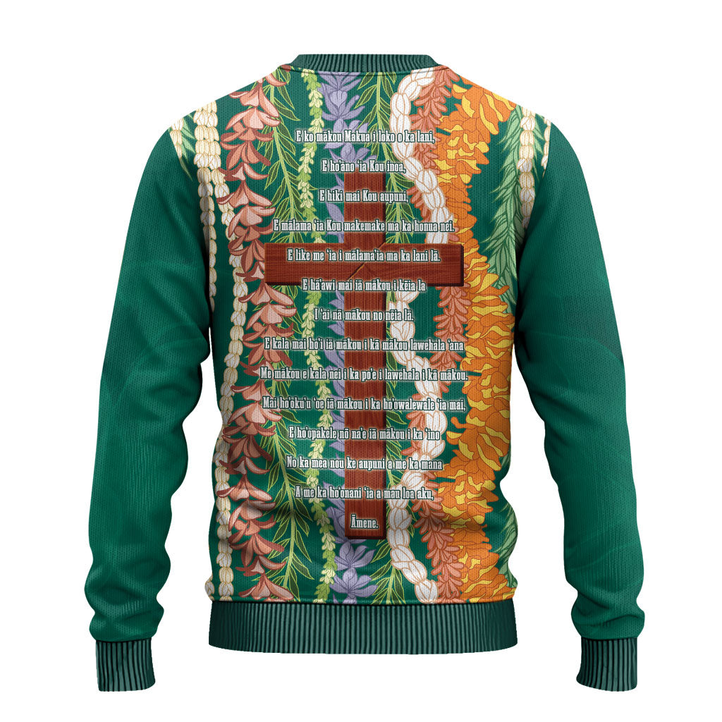 Mahalo Hawaii - Ka Pule a ka Haku Ugly Christmas Sweater Mixed Lei LT7 - Polynesian Pride