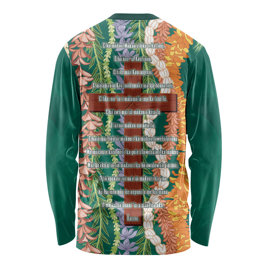 Mahalo Hawaii - Ka Pule a ka Haku Long Sleeve Shirt Mixed Lei LT7 - Polynesian Pride