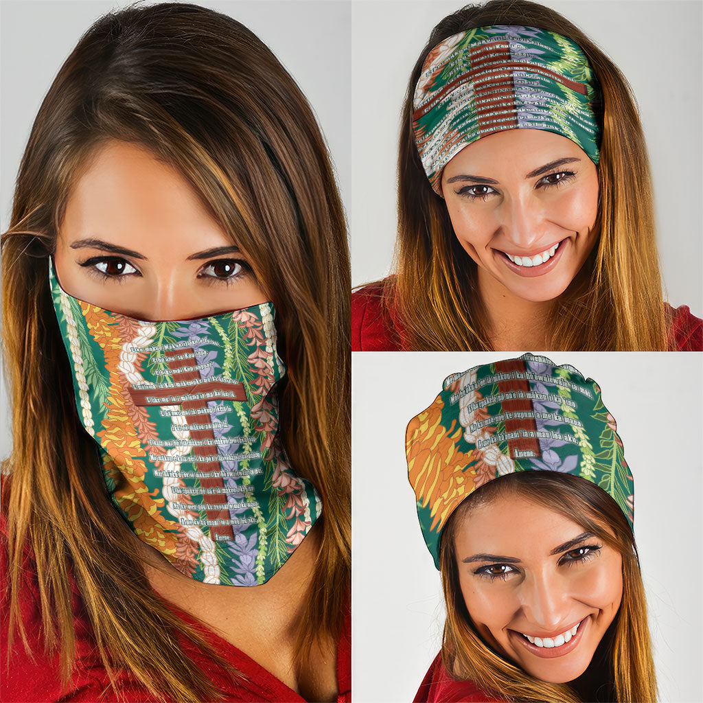 Mahalo Hawaii - Ka Pule a ka Haku Neck Gaiter Mixed Lei LT7 - Polynesian Pride
