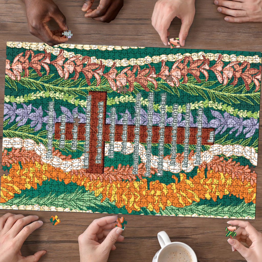 Mahalo Hawaii - Ka Pule a ka Haku Puzzle Mixed Lei LT7 - Polynesian Pride