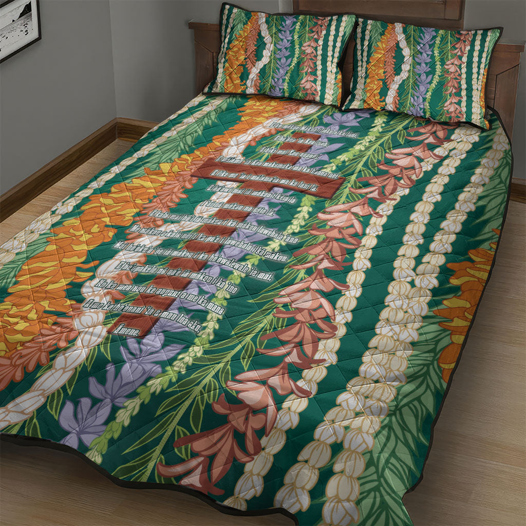 Mahalo Hawaii - Ka Pule a ka Haku Quilt Bed Set Mixed Lei LT7 - Polynesian Pride