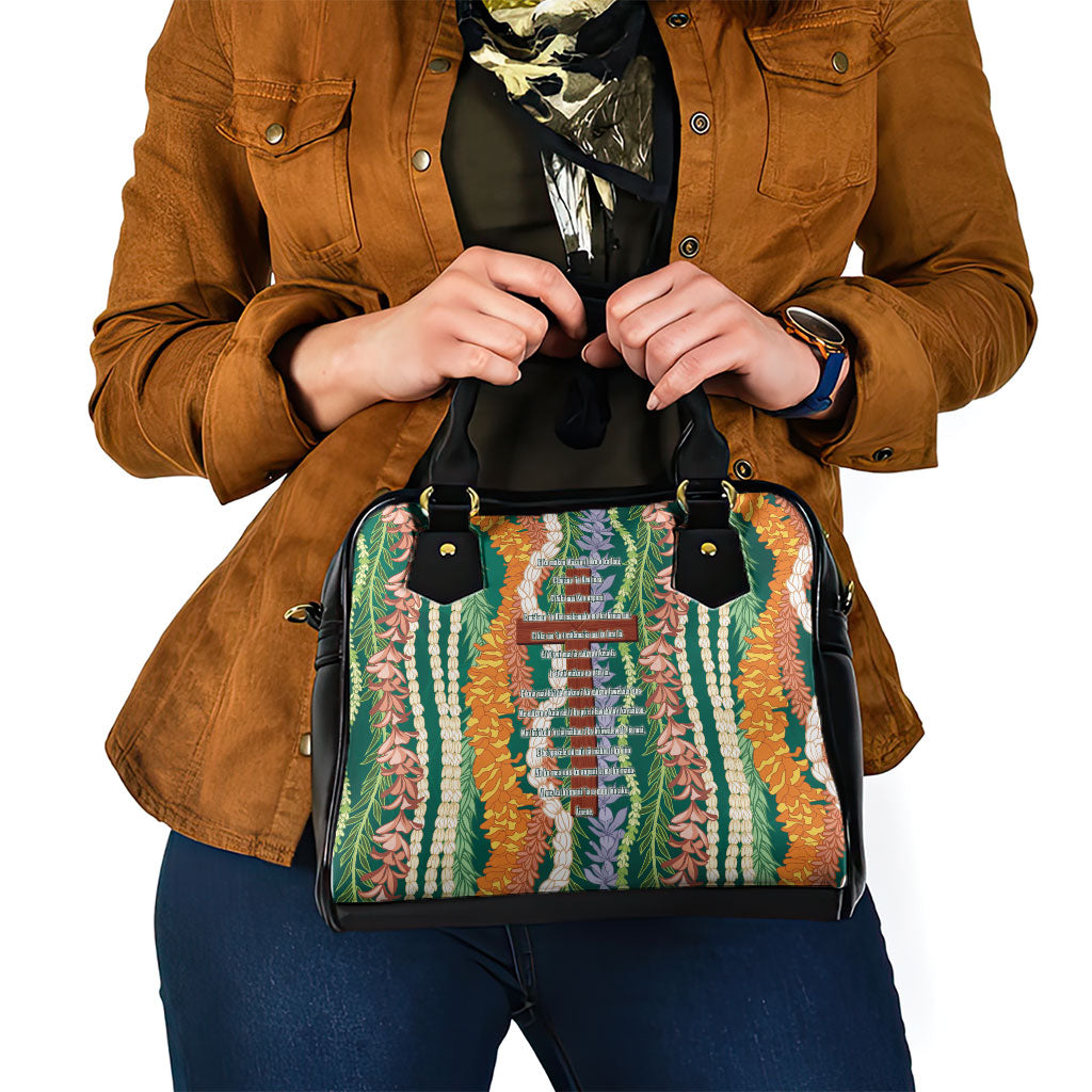 Mahalo Hawaii - Ka Pule a ka Haku Shoulder Handbag Mixed Lei LT7 - Polynesian Pride