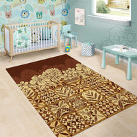 Niue Hiapo Motif Area Rug Tapa Classic LT7 - Polynesian Pride