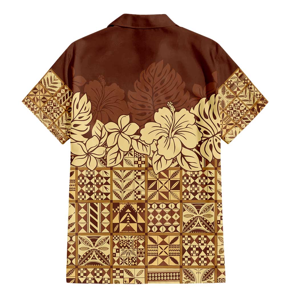 Niue Hiapo Motif Family Matching Mermaid Dress and Hawaiian Shirt Tapa Classic LT7 - Polynesian Pride