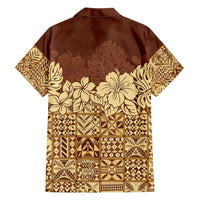 Niue Hiapo Motif Family Matching Summer Maxi Dress and Hawaiian Shirt Tapa Classic LT7 - Polynesian Pride