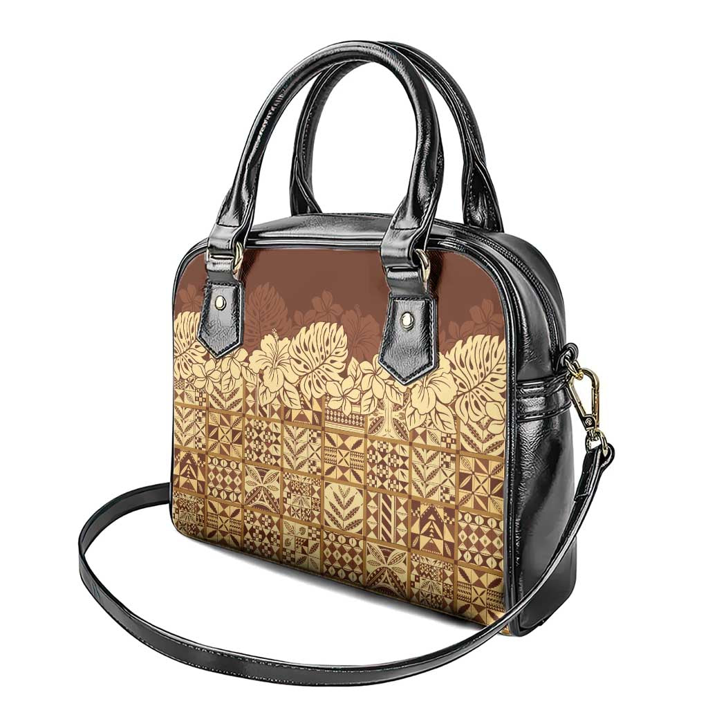 Niue Hiapo Motif Shoulder Handbag Tapa Classic LT7 - Polynesian Pride