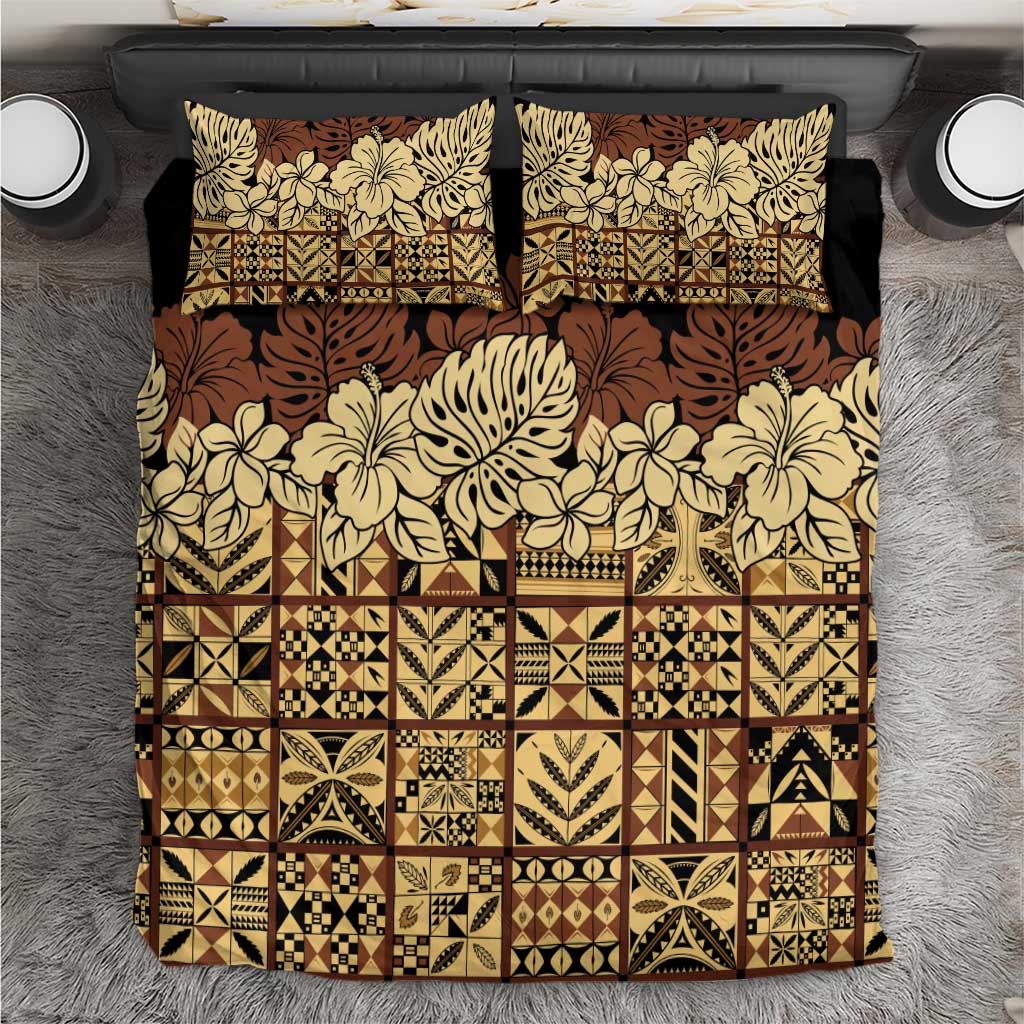 Niue Hiapo Motif Bedding Set Tapa Classic - Black Ver LT7 Black - Polynesian Pride