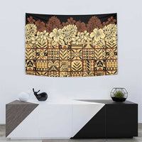 Niue Hiapo Motif Tapestry Tapa Classic - Black Ver LT7 - Polynesian Pride