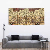 Niue Hiapo Motif Tapestry Tapa Classic - Black Ver LT7 - Polynesian Pride