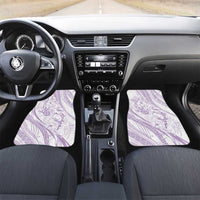 Sharks Couple Dreamy Polynesians Floral Sea Car Mats Lilac - Polynesian Pride