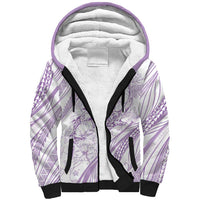 Sharks Couple Dreamy Polynesians Floral Sea Sherpa Hoodie Lilac LT7 Unisex Lilac - Polynesian Pride