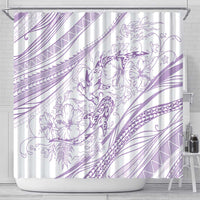 Sharks Couple Dreamy Polynesians Floral Sea Shower Curtain Lilac LT7 - Polynesian Pride
