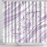Sharks Couple Dreamy Polynesians Floral Sea Shower Curtain Lilac LT7 - Polynesian Pride