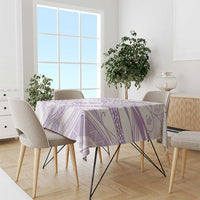 Sharks Couple Dreamy Polynesians Floral Sea Tablecloth Lilac - Polynesian Pride