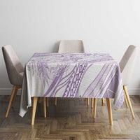 Sharks Couple Dreamy Polynesians Floral Sea Tablecloth Lilac - Polynesian Pride