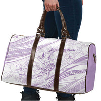 Sharks Couple Dreamy Polynesians Floral Sea Travel Bag Lilac LT7 - Polynesian Pride