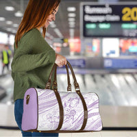 Sharks Couple Dreamy Polynesians Floral Sea Travel Bag Lilac LT7 - Polynesian Pride
