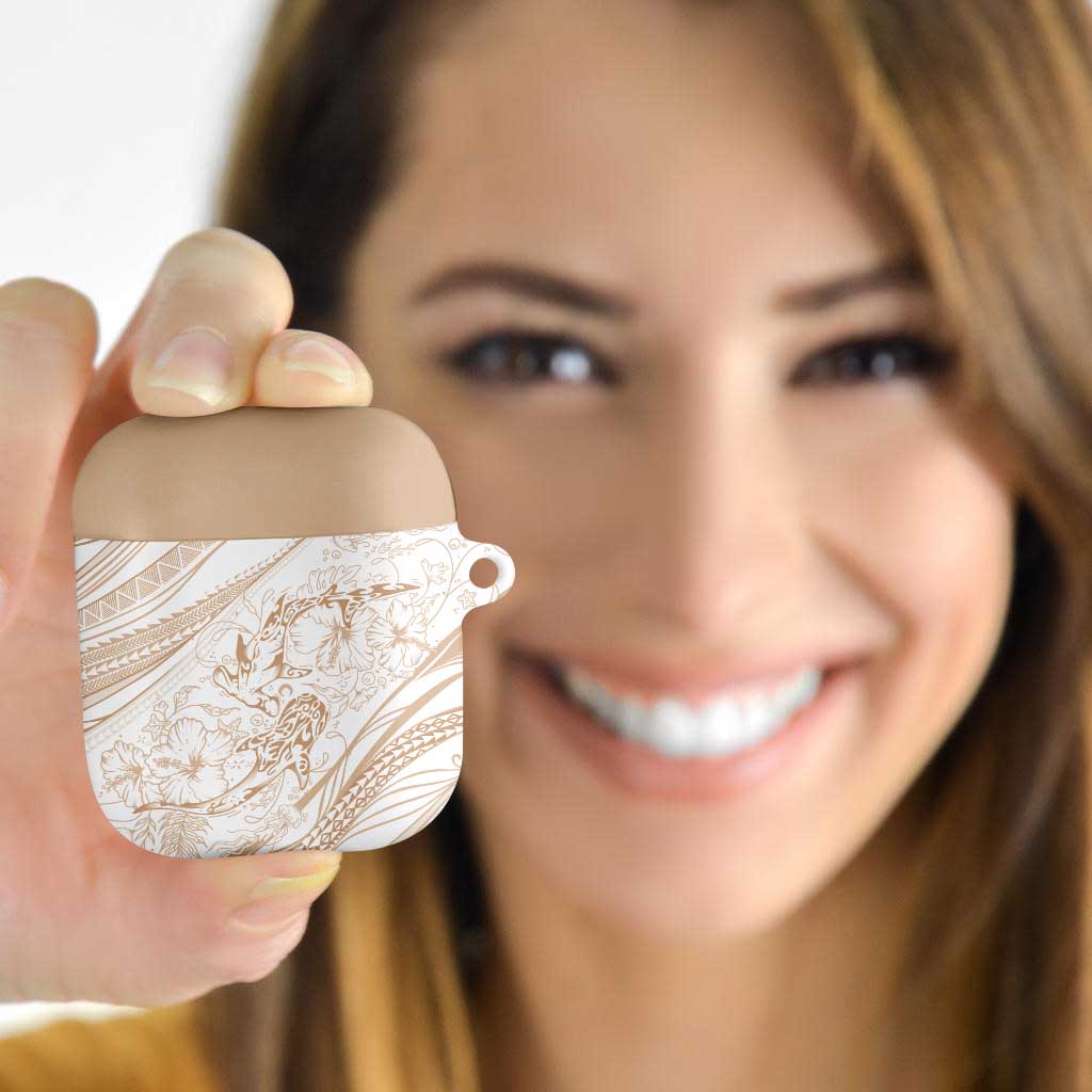 Sharks Couple Dreamy Polynesians Floral Sea AirPods Case Hazel LT7 - Polynesian Pride