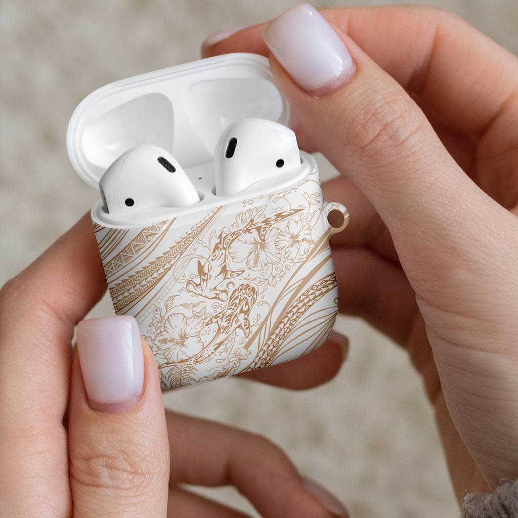 Sharks Couple Dreamy Polynesians Floral Sea AirPods Case Hazel LT7 - Polynesian Pride