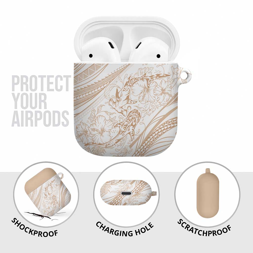 Sharks Couple Dreamy Polynesians Floral Sea AirPods Case Hazel LT7 - Polynesian Pride