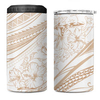Sharks Couple Dreamy Polynesians Floral Sea 4 in 1 Can Cooler Tumbler Hazel LT7 One Size: 16 oz Hazel - Polynesian Pride