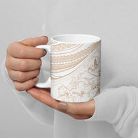 Sharks Couple Dreamy Polynesians Floral Sea Ceramic Mug Hazel - Polynesian Pride