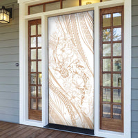 Sharks Couple Dreamy Polynesians Floral Sea Door Cover Hazel LT7 - Polynesian Pride