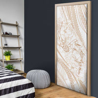 Sharks Couple Dreamy Polynesians Floral Sea Door Cover Hazel LT7 - Polynesian Pride